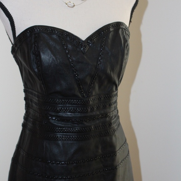 Guess, Faux leather strapless dress removable straps....... - Picture 2 of 12